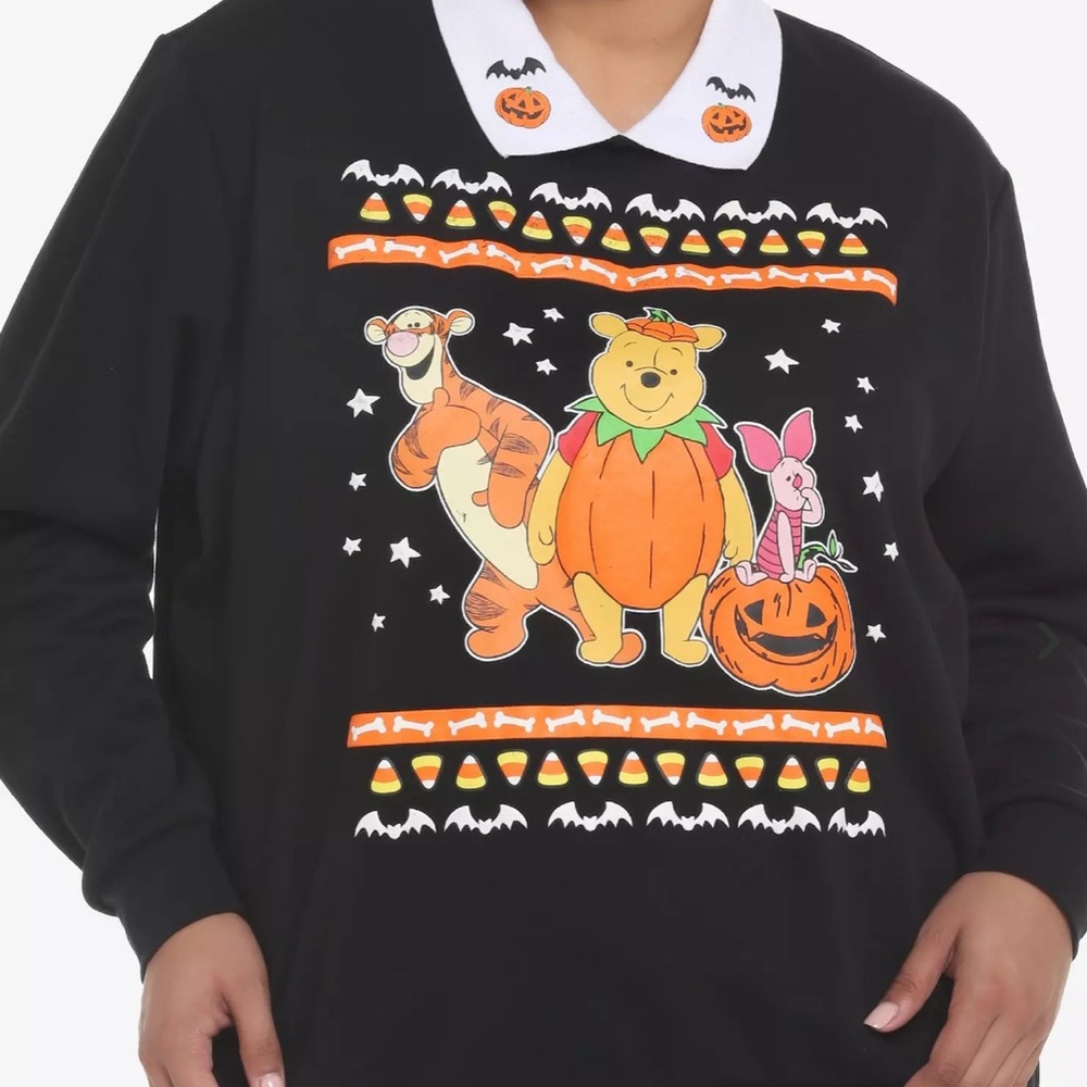 Her Universe Black Halloween Crewneck Sweater Winnie the Pooh size 5X
